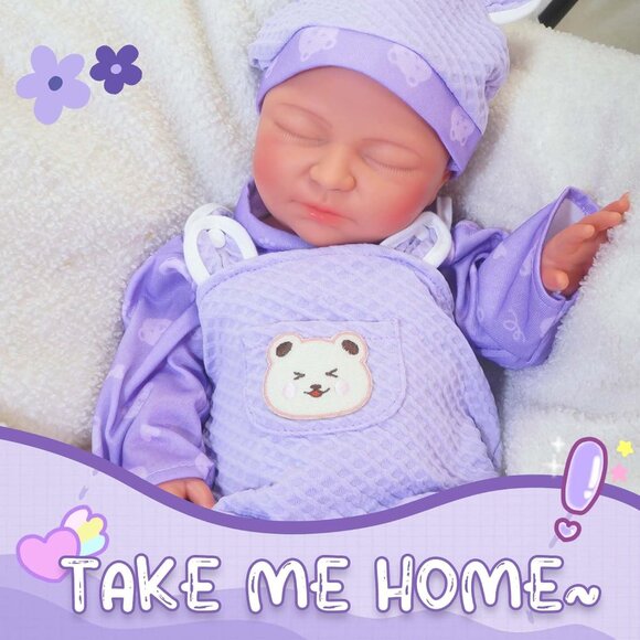 20in Full Silicone Reborn Angela-yellow Baby Girl Dolls Lifelike 8.61LB Weight - Picture 6 of 6